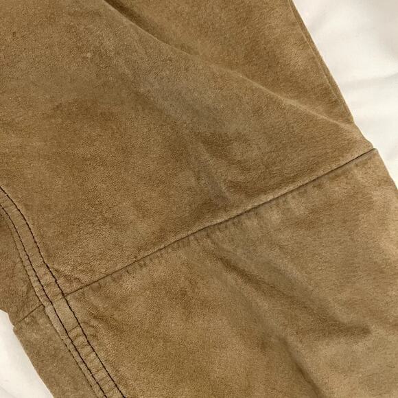 Wash2Wear W2W Tan Washable Suede Straight Legged Pants Womens 30 Western - Picture 4 of 9
